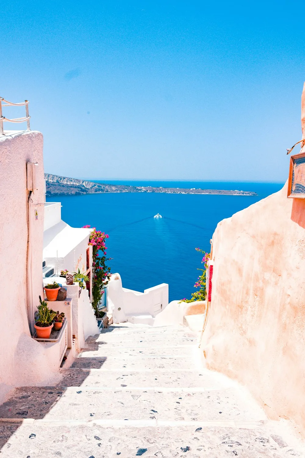 A sunlit Mediterranean coastline